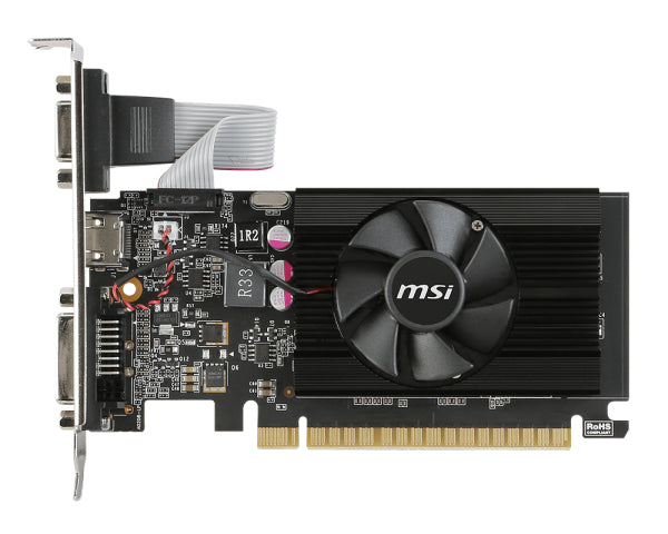 MSI GeForce GT 710 2GD3 LP NVIDIA 2 GB GDDR3, 64 Bit, 4096 x 2160 Pixeles, PCI Express 2.0