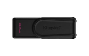 Kingston Technology 64GB Portable USB 3.2 Gen 1 DataTraveler Exodia S (Black/Black) Memoria Flash 64 GB USB tipo A 3.2 Gen 1 (3.1 Gen 1) Si