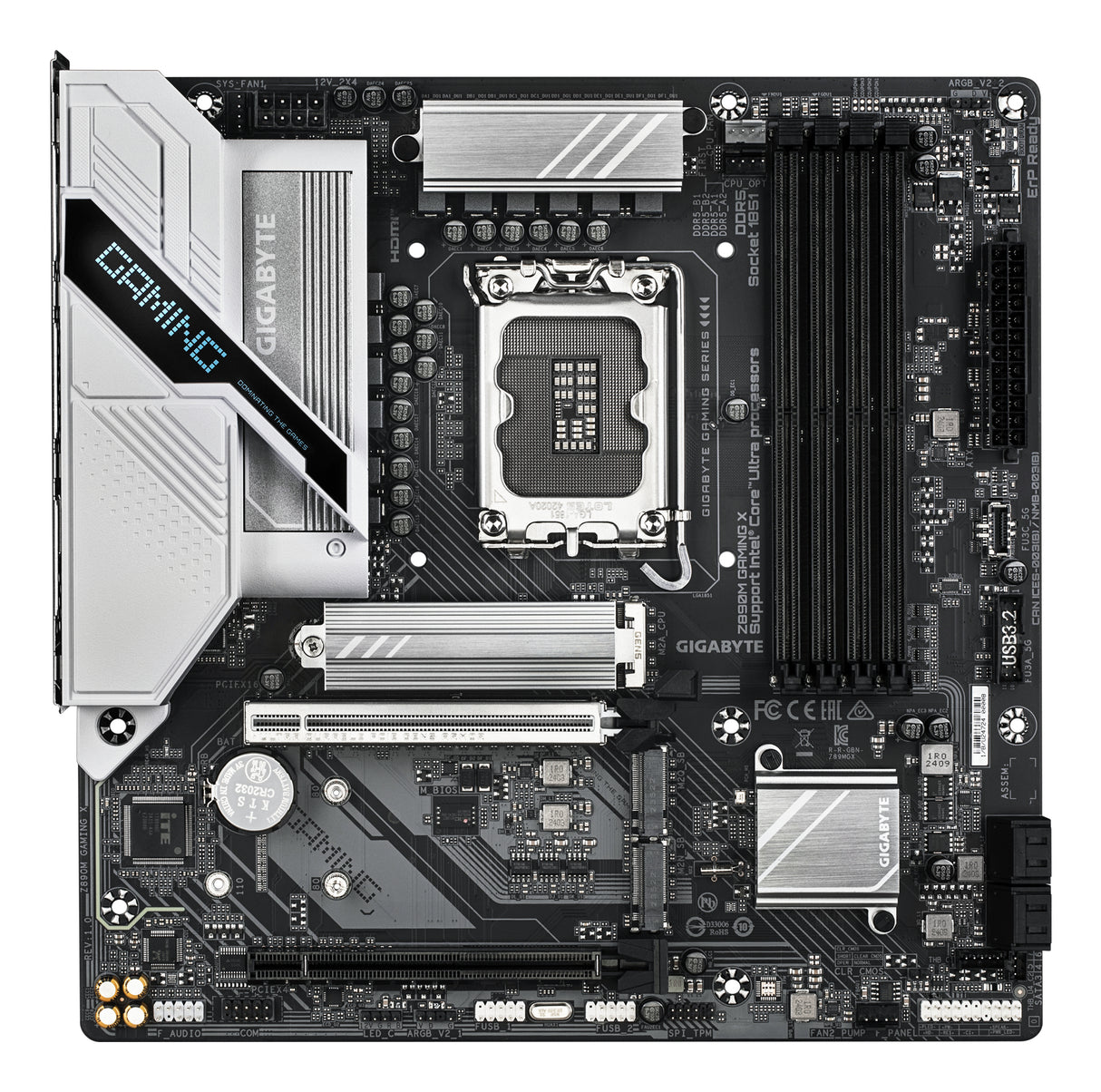 GIGABYTE Z890M GAMING X placa base Intel Z890 LGA 1851 (Socket V1) Micro ATX, Intel Core Ultra (Series 2), 256 GB, DDR5-SDRAM