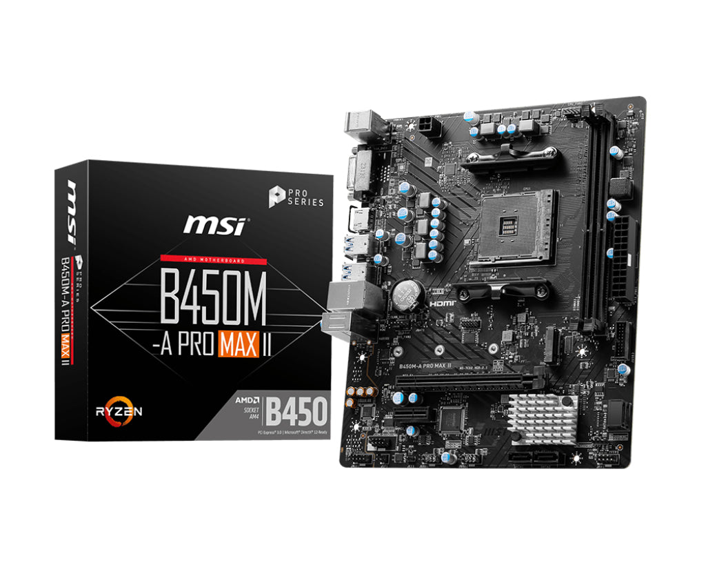 MSI B450M-A PRO MAX II placas base AMD Zócalo AM4 AMD Ryzen™ 5 1