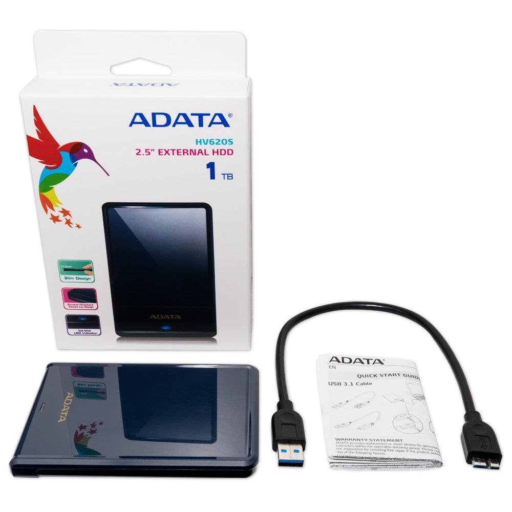 ADATA HV620S discos duros externos 1 GB 2.5 cm (2.5") Unidad de disco duro Micro-USB B