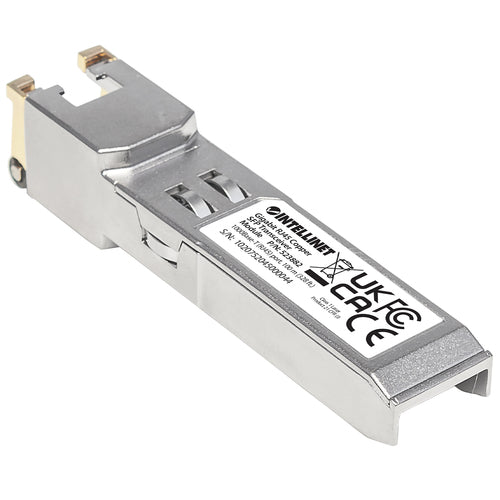 Intellinet Module émetteur-récepteur de réseau SFP RJ45 Gigabit, 1000Base-T, 100 m, conforme MSA, équivalent Cisco GLC-T