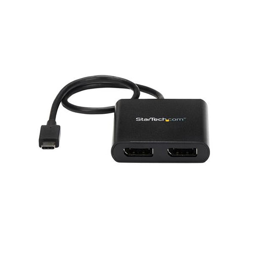 StarTech.com Adaptador USB-C a DisplayPort 1.2 Doble - Hub MST USB Tipo C - Divisor Multiplicador DP Doble de 4K 30Hz/10