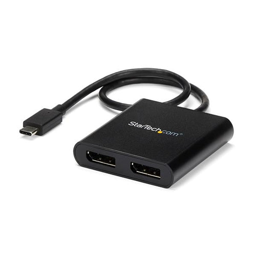 StarTech.com Adaptador USB-C a DisplayPort 1.2 Doble - Hub MST USB Tipo C - Divisor Multiplicador DP Doble de 4K 30Hz/10