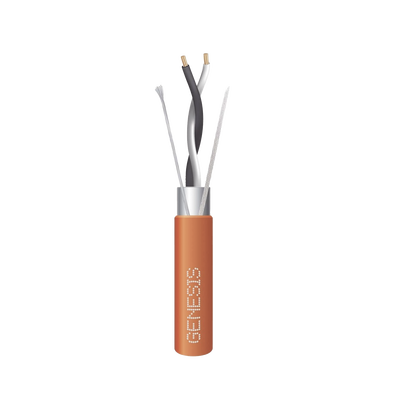 Carrete de 305 Metros (1000 Pies) / Cable 2 x 18 AWG / Color Naranja / Blindado / Plenum / Trenzado para Aplicaciones de Transmisión de Datos a Alta V