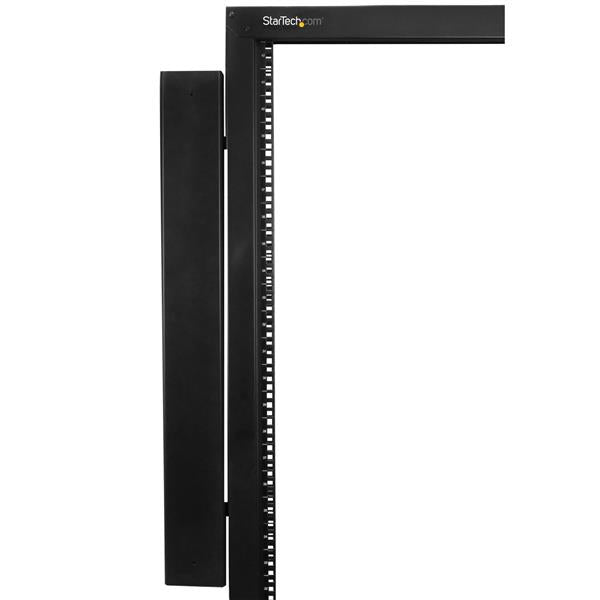 StarTech.com Gestor Organizador Vertical de Cableado con Lengüetas - 0U - 91cm Rack Panel de gestión de cables Negro Plástico, Acero 20U