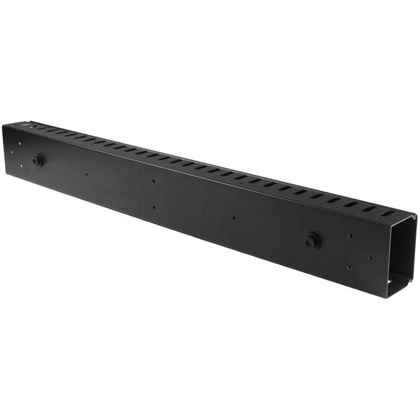 StarTech.com Gestor Organizador Vertical de Cableado con Lengüetas - 0U - 91cm Rack Panel de gestión de cables Negro Plástico, Acero 20U