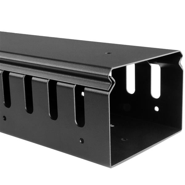StarTech.com Gestor Organizador Vertical de Cableado con Lengüetas - 0U - 91cm Rack Panel de gestión de cables Negro Plástico, Acero 20U