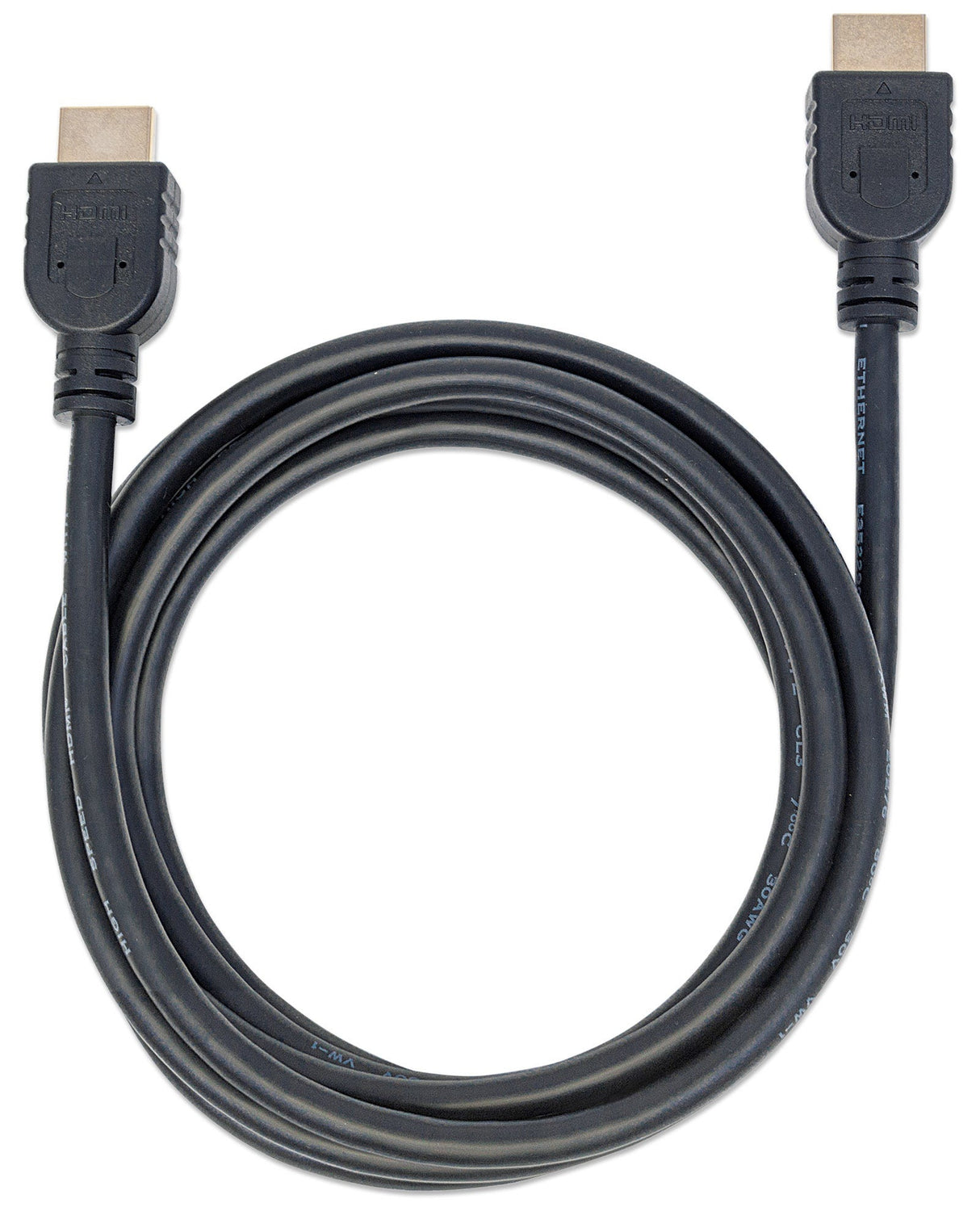Manhattan Cable HDMI de alta velocidad con Ethernet, para pared Cable 2 m HDMI tipo A (Estándar) HDMI tipo A (Estándar) Macho