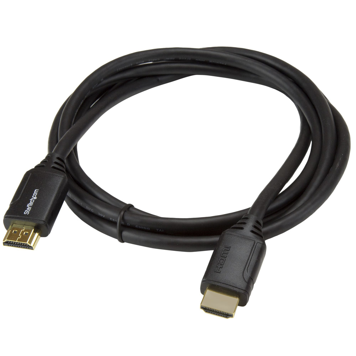 StarTech.com Cable de 2m HDMI 2.0 Certificado Premium con Ethernet - HDMI de Alta Velocidad Ultra HD de 4K a 60Hz HDR10 - para Monitores o TV UHD Cable 2 m HDMI tipo A (Estándar) HDMI tipo A (Estándar) Macho