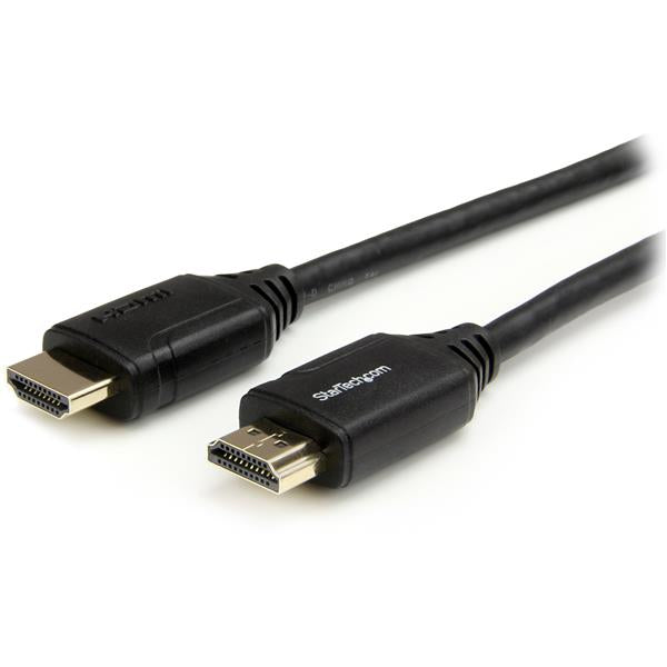 StarTech.com Cable de 3m HDMI 2.0 Certificado Premium con Ethernet - HDMI de Alta Velocidad Ultra HD de 4K a 60Hz HDR10 - para Monitores o TV UHD Cable 3 m HDMI tipo A (Estándar) HDMI tipo A (Estándar) Macho
