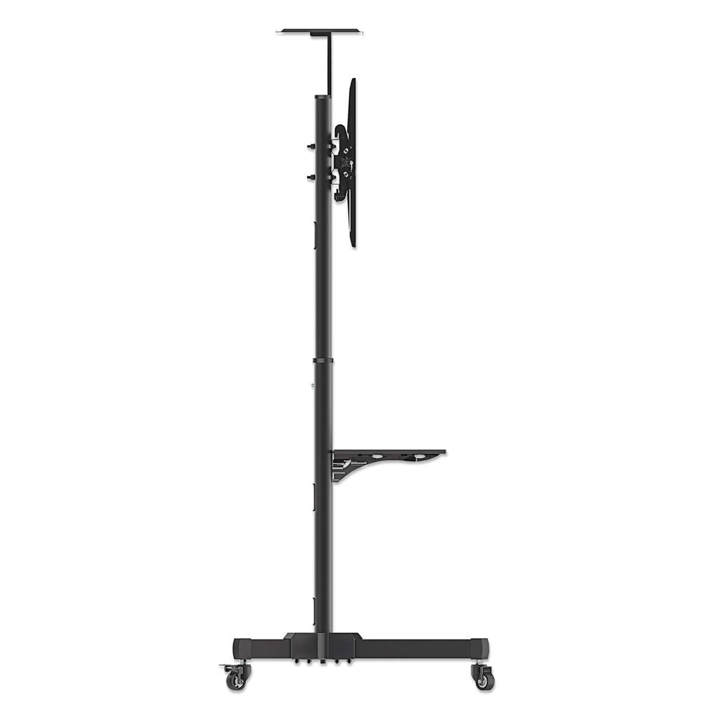 Manhattan Soporte con carrito para TV/monitores, pantallas 37"–65", Compatibilidad VESA: de 200x200 a 600x400 mm (verifique las dimensiones de los cuatro orificios de montaje traseros), carga máxima 40 kg, negro Monitor negro