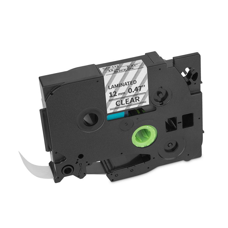 Qian QZe-131 cinta para impresora de etiquetas Negro sobre transparente TZe, P-Touch labelers that print on 12mm TZe lab