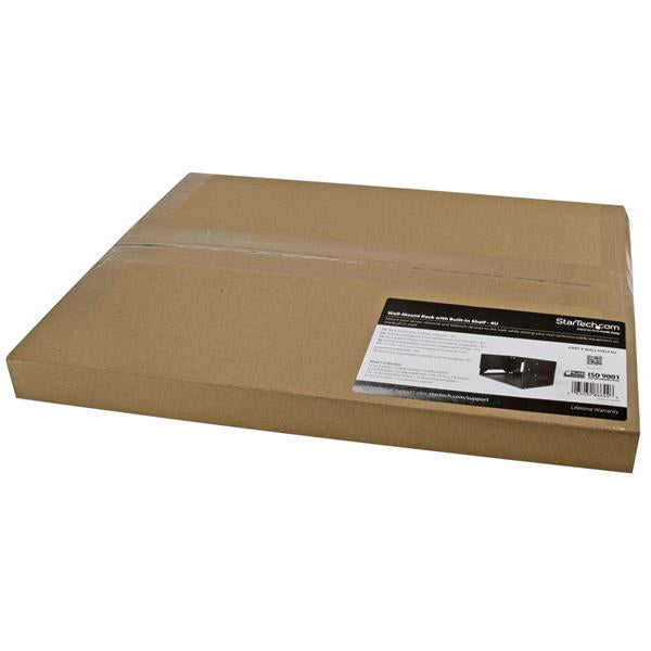 StarTech.com Rack de Servidores Abierto de 4U de Pared - de 2 Columnas - con Estante Integrado - de Profundidad Ajustabl