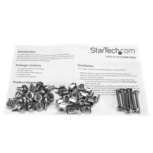 StarTech.com Armario Rack de Servidores Vertical de Pared - de Acero Sólido - 6U - 19 Pulgadas Armarios Rack 6U Bastidor