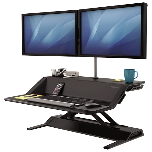 Fellowes Lotus estaciones de trabajo sentado o de pie Independiente Negro 2 15,8 kg