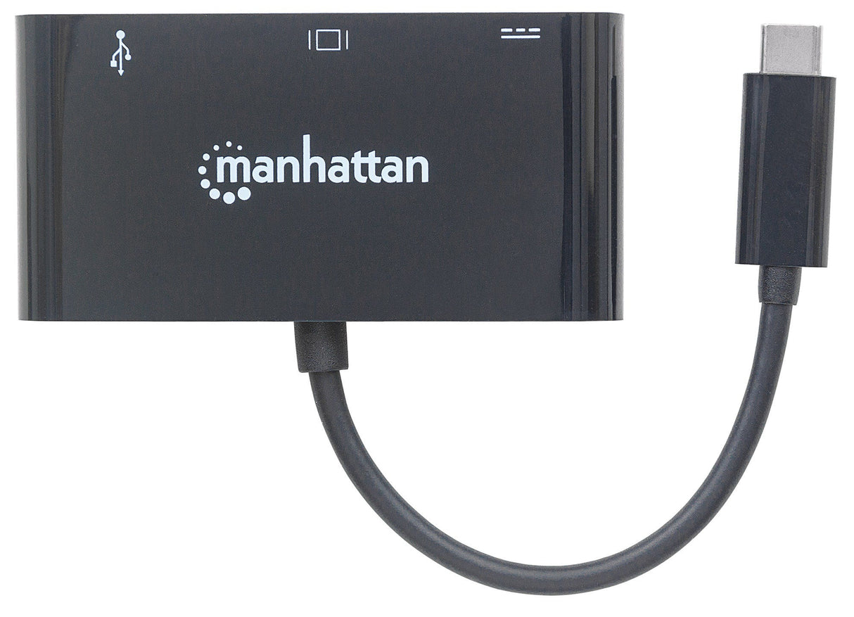 Manhattan Docking Station USB Tipo-C y VGA adaptadores gráficos usb USB tipo A, USB Tipo C Hembra Derecho 3.2 Gen 1 (3.1 Gen 1)