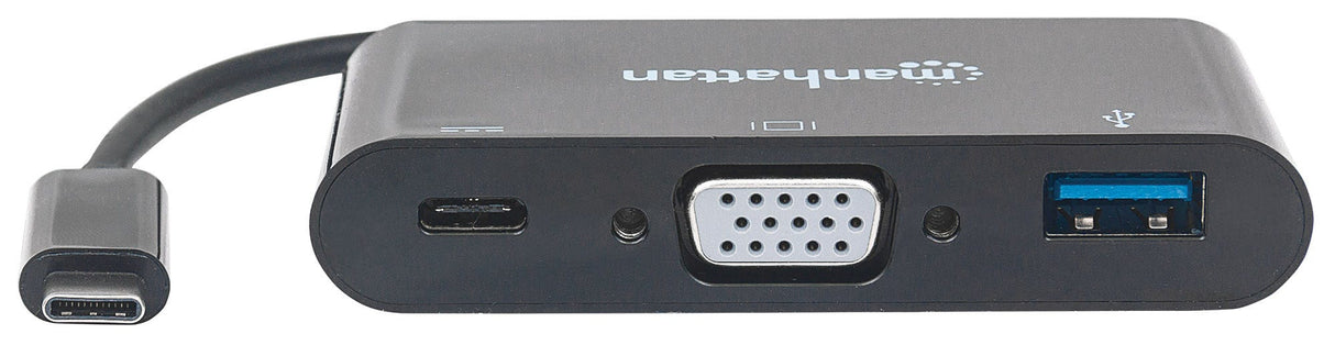 Manhattan Docking Station USB Tipo-C y VGA adaptadores gráficos usb USB tipo A, USB Tipo C Hembra Derecho 3.2 Gen 1 (3.1