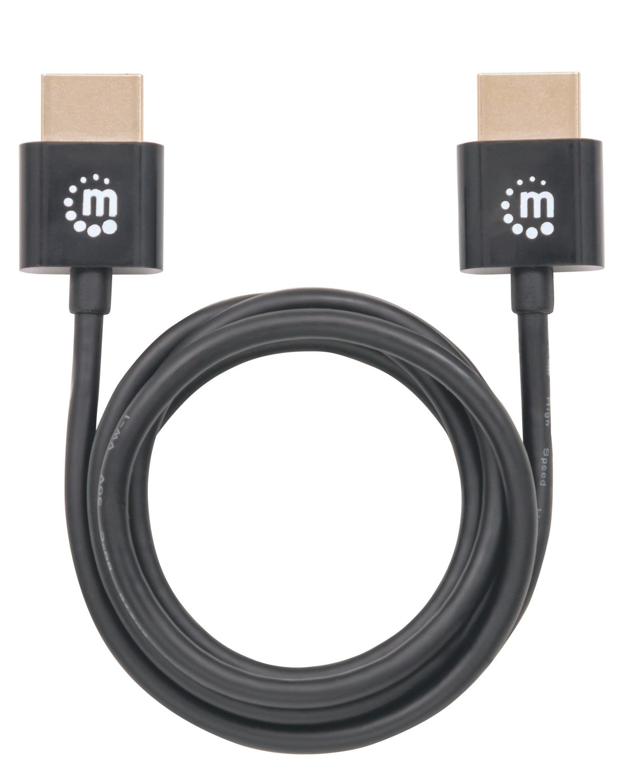 Manhattan Cable HDMI super delgado de alta velocidad con Ethernet, HDMI Tipo A (Estándar), HDMI Tipo A (Estándar), 18 Gbit/s