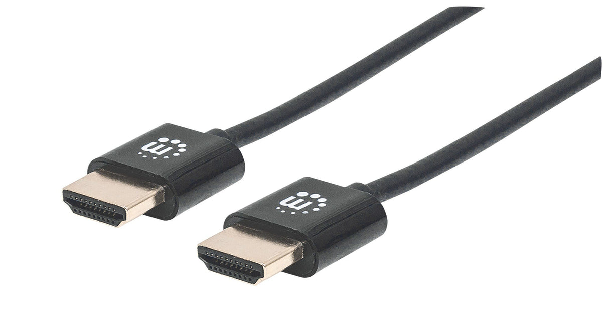 Manhattan Cable HDMI super delgado de alta velocidad con Ethernet, HDMI Tipo A (Estándar), HDMI Tipo A (Estándar), 18 Gbit/s