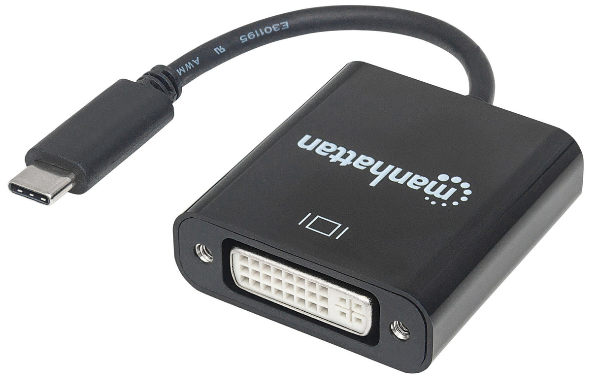Manhattan Convertidor USB-C 3.1 a DVI adaptadores gráficos usb USB Tipo C Macho Derecho 3.2 Gen 1 (3.1 Gen 1)