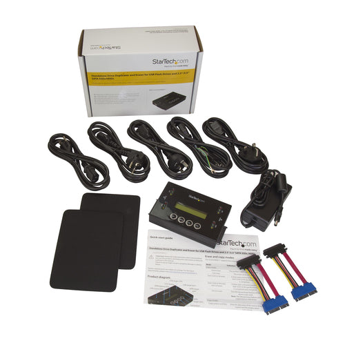 StarTech.com Clonador y Borrador Independiente 1:1 para Memorias USB y Unidades de Disco Duro y SSD SATA - con Pantalla
