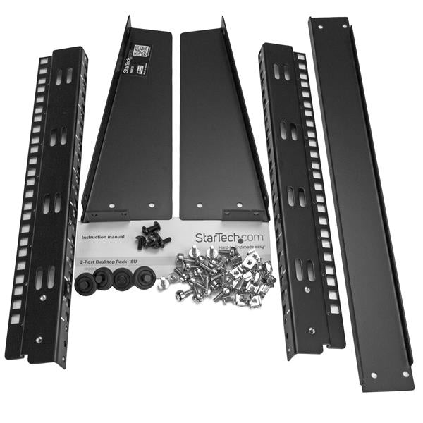 StarTech.com Rack de Sobremesa de 8U de 2 Columnas - Armario Rack de Servidores con Marco Abierto Armarios Rack 8U Rack