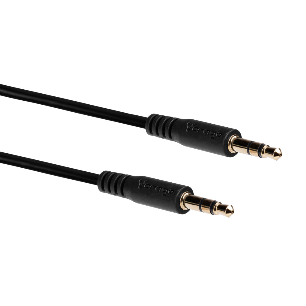 Vorago CAB-A01B cable de audio 1 m 3,5mm Negro, Macho, Macho | Cables de audio