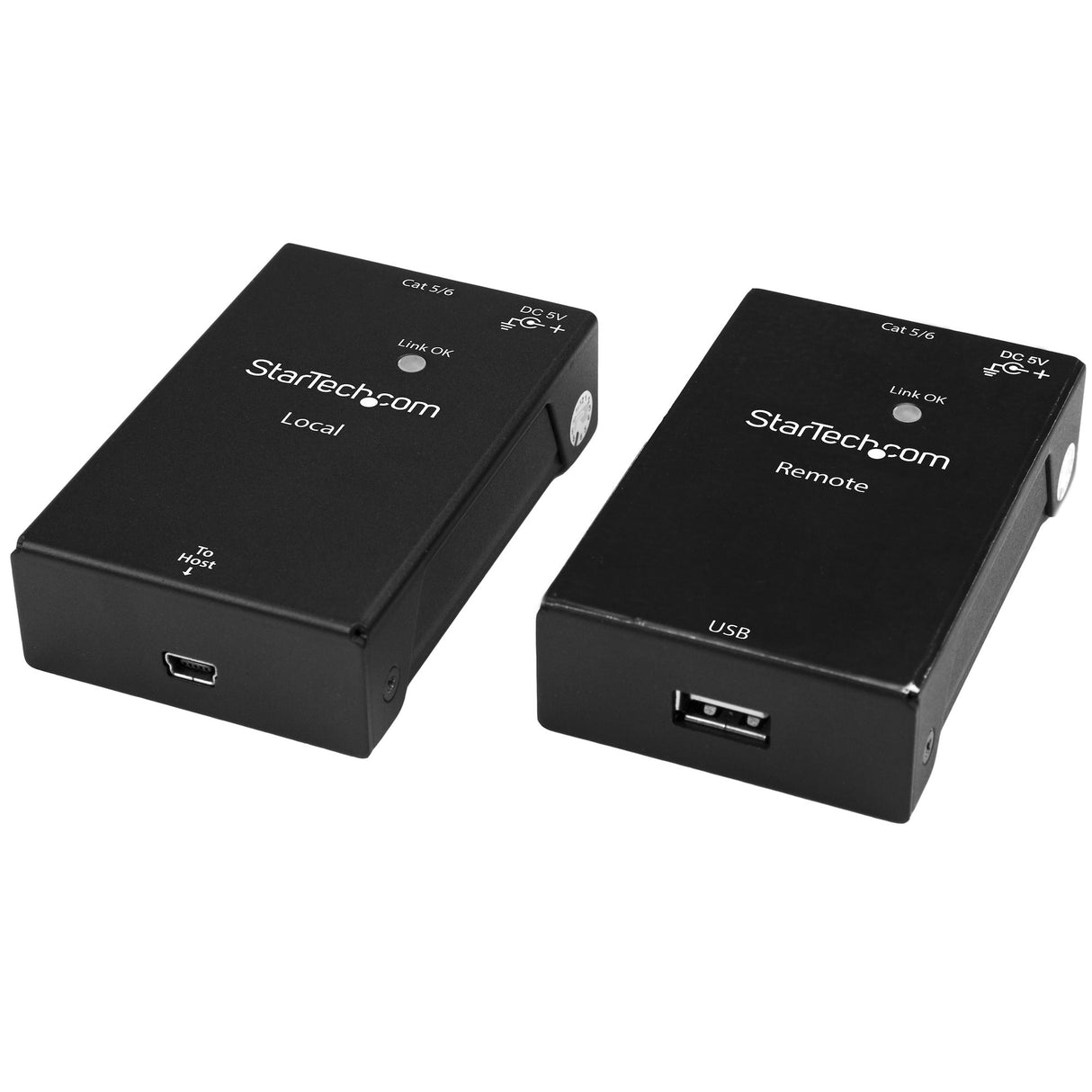 StarTech.com Extensor Alargador de 1 Puerto USB 2.0 por Cable Cat5 o Cat6 - 50m extensores de la consola Transmisor y receptor de consola 480 Mbit/s 50 m Negro