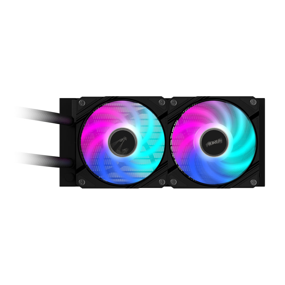 GIGABYTE AORUS WATERFORCE II 240 Refrigerador de CPU líquido AIO - 2x ventiladores ARGB de 120 mm, m