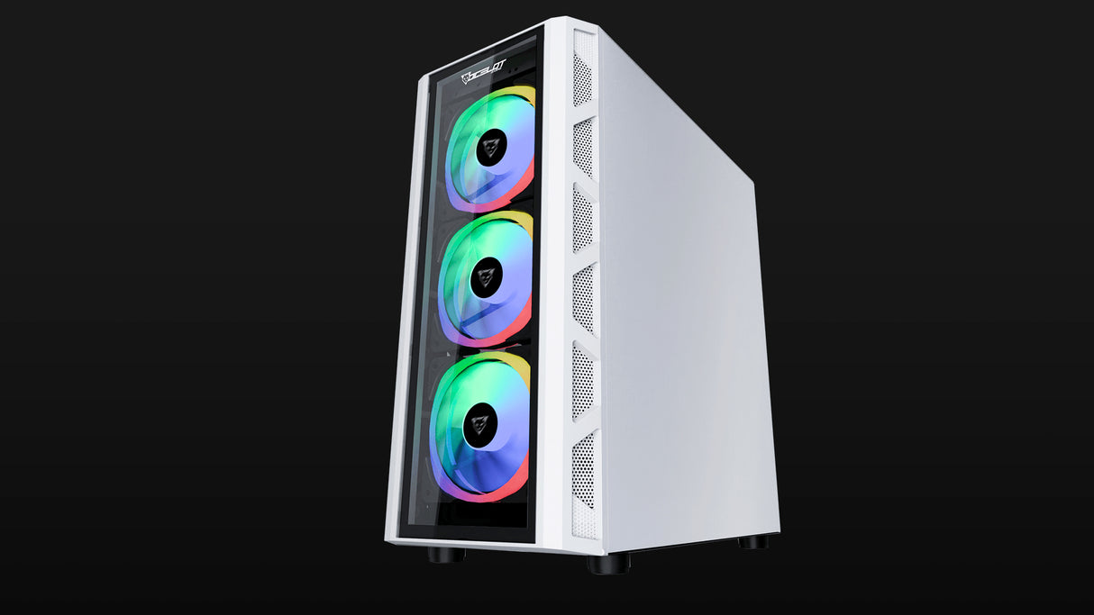 Ocelot Gaming OG-C WHITE BLIXARD gabinete de computadora Tower Blanco, ATX, EATX, ITX