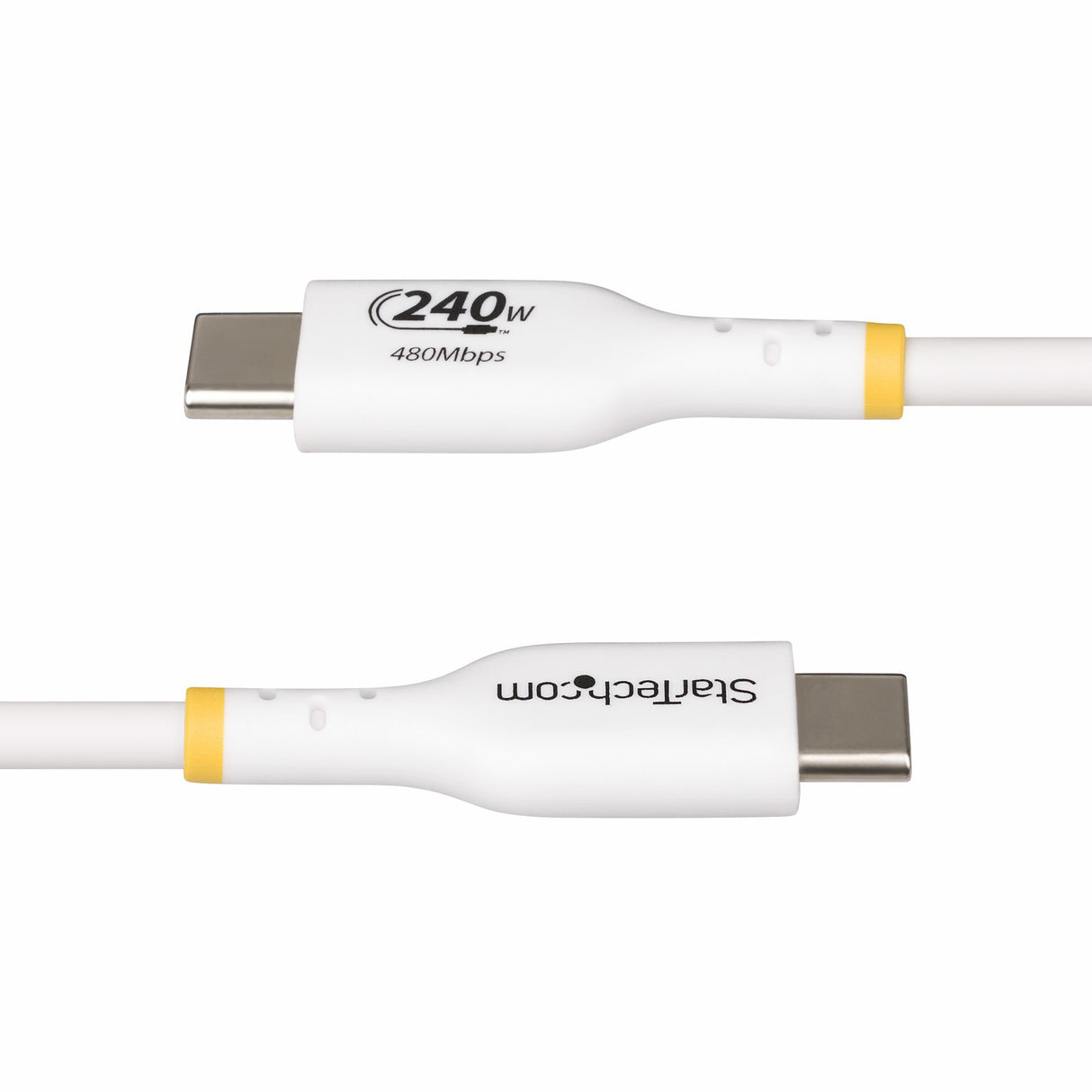 StarTech.com Cable de Carga para Portátil USB-C de 3m - Cable USB Tipo C USB 2.0 para Portátil - Blanco - Cable con Cert