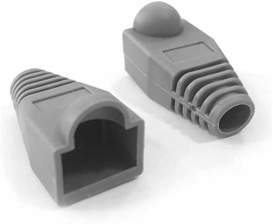 Data Components Mayoreo Botas RJ45 Cat 5E/6 Grises, 1 Pieza, 100% PVC