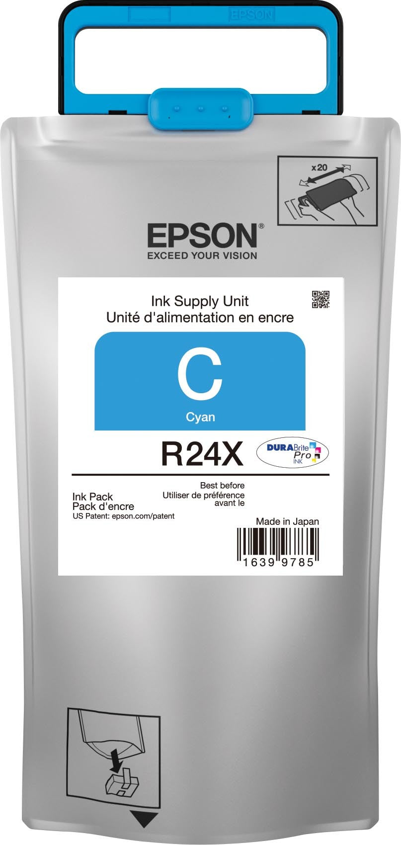 Epson R24X Cartucho de Tinta Impresión por inyección de tinta WorkForce Pro WF-R8590 Original Cian