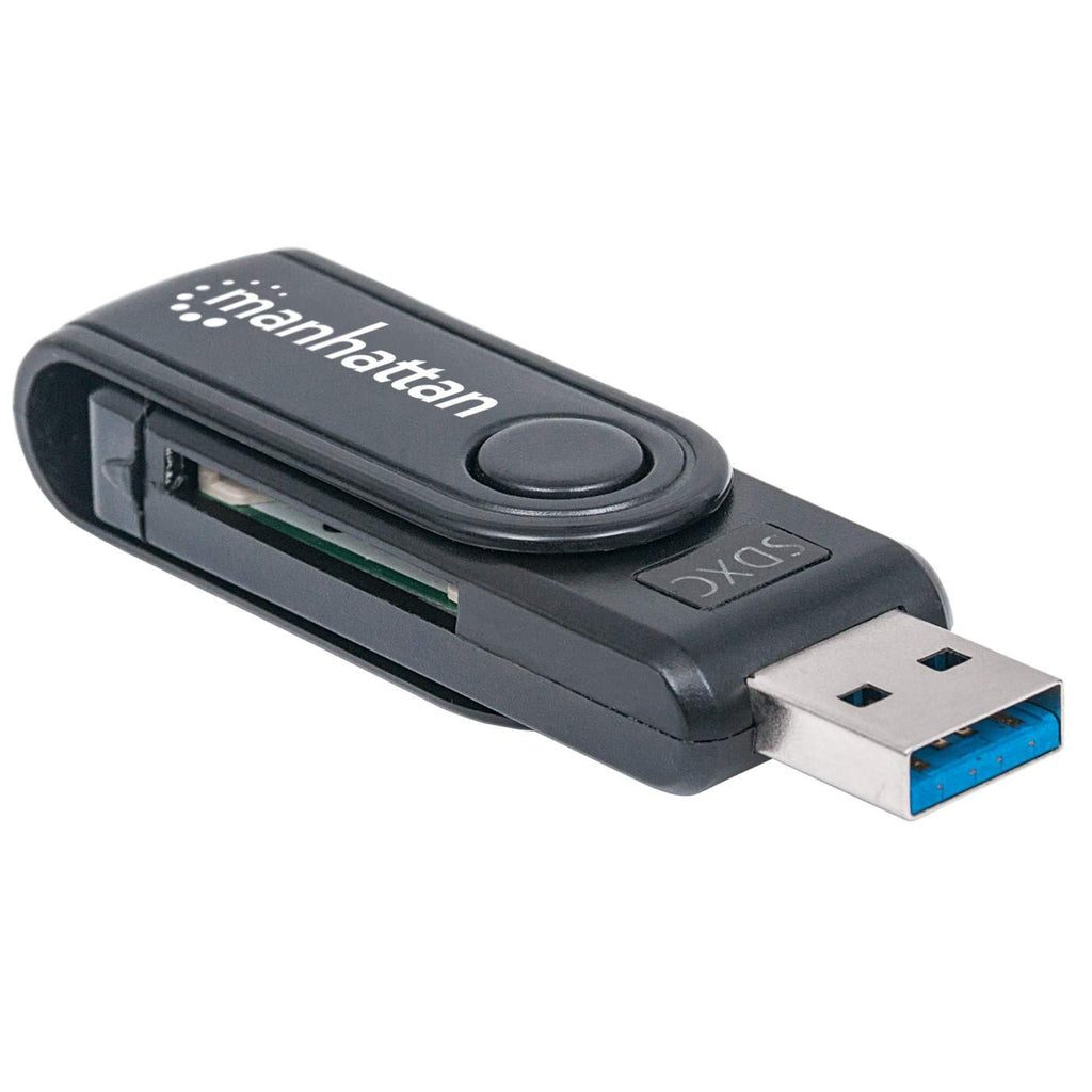 Manhattan Mini Lector y grabador externo de tarjetas lector de tarjetas 5000 Mbit/s Negro Actividad CE, FCC, RoHS
