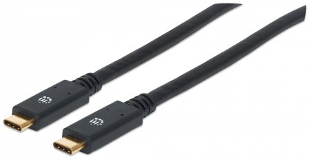 Manhattan Cable USB C A USB C 3.1 Macho a Macho 2 Mts, 10 Gbps, Negro