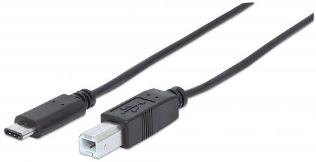 Manhattan Cable USB C a USB B V3.1 2 Mts, 10 Gbps, Negro