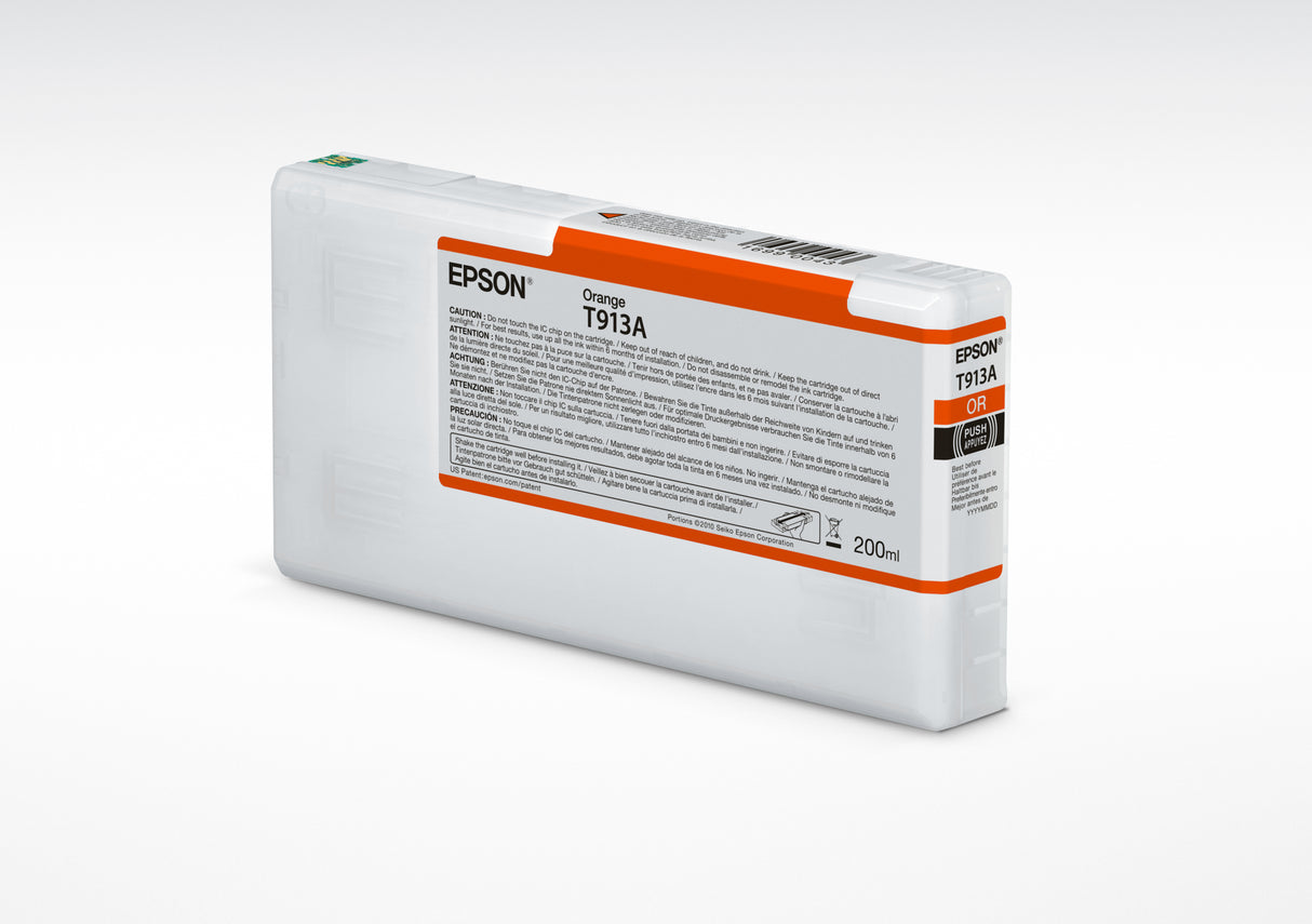 Epson T913A Orange Ink Cartridge (200ml) Cartucho de Tinta Tinta a base de pigmentos Impresión por inyección de tinta 1 pieza(s) 1