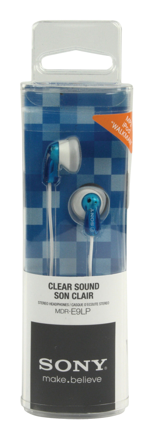 Sony MDR-E9LP Auriculares Auriculares Dentro de oído Música Azul, Blanco
