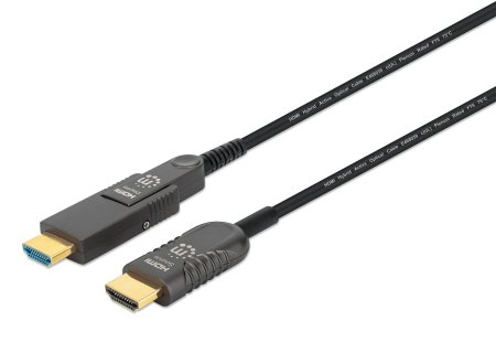 Manhattan Cable HDMI Óptico Alta Velocidad 50 Mts, 4K, Macho a Macho