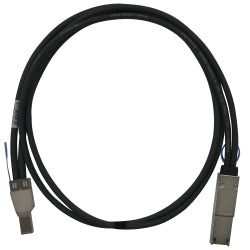 QNAP CAB-SAS05M-8644-8088 cable Serial Attached SCSI (SAS) 1 m Negro, Metálico, SFF-8644, SFF-8088, Derecho