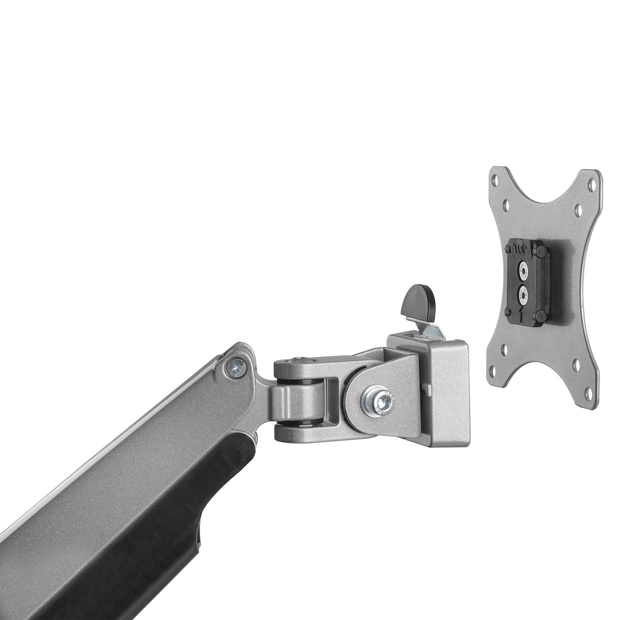 StarTech.com Brazo Ergonómico de Escritorio para Monitor VESA hasta 9kg - de Servicio Pesado - Movimiento Total, Altura Ajustable y Articulado - Aluminio - Abrazadera en C/Ojal - Plata Monitor Plata