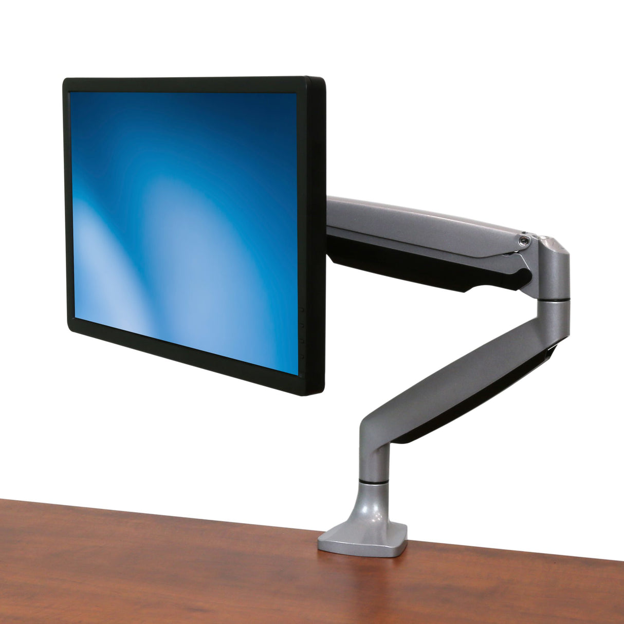 StarTech.com Brazo Ergonómico de Escritorio para Monitor VESA hasta 9kg - de Servicio Pesado - Movimiento Total, Altura Ajustable y Articulado - Aluminio - Abrazadera en C/Ojal - Plata Monitor Plata