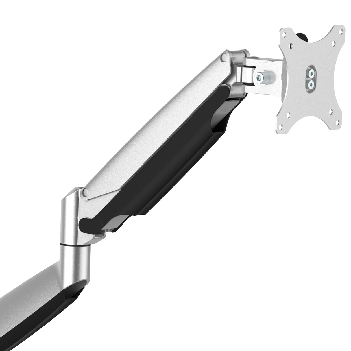 StarTech.com Brazo Ergonómico de Escritorio para Monitor VESA hasta 9kg - de Servicio Pesado - Movimiento Total, Altura Ajustable y Articulado - Aluminio - Abrazadera en C/Ojal - Plata Monitor Plata
