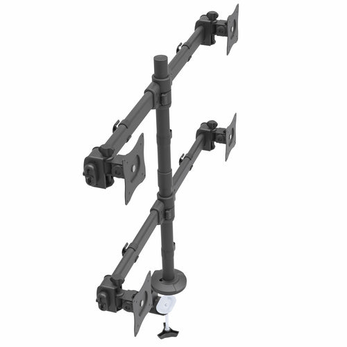 StarTech.com Brazo de Escritorio para 4 Monitores 2x2 de hasta 27" con Montaje VESA- Soporte Ergonómico con Mástil,