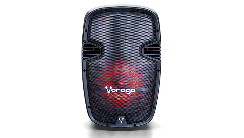 BOCINA BAFLE VORAGO 15" BT TWS 100W C/2 MICROFONO INAL PEDESTAL KSP-500