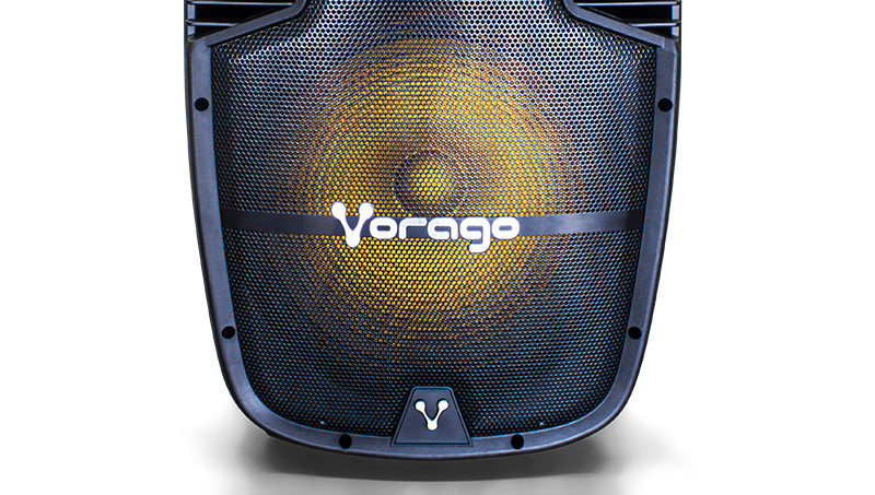 BOCINA BAFLE VORAGO 15" BT TWS 100W C/2 MICROFONO INAL PEDESTAL KSP-500
