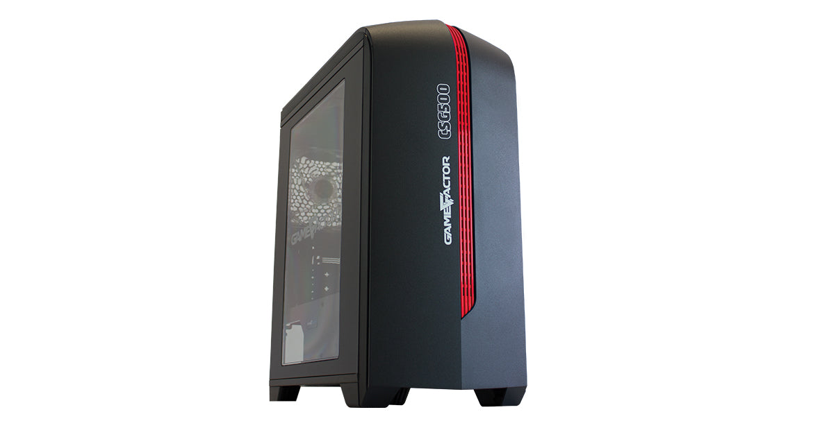 Game Factor CSG500 Micro Tower Negro, Rojo, Micro ATX, Mini-ITX, Juego
