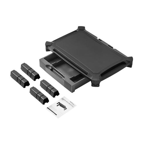 StarTech.com Base con Cajón para Monitor - de Altura Ajustable con Columnas Apilables - con Soporte para Pantallas hasta