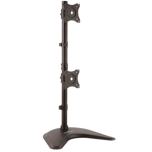 StarTech.com Soporte Vertical de Acero de Servicio Pesado para dos Monitores - Base Ajustable VESA para Pantallas de has